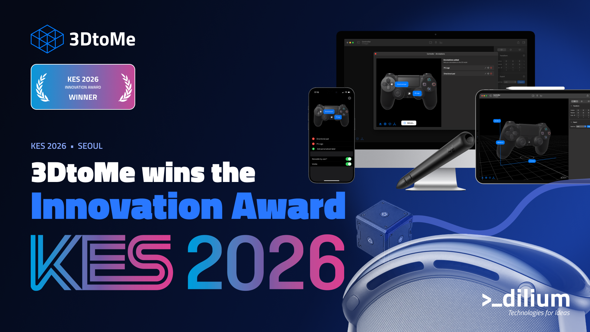 3DtoMe wins a KES 2026 Innovation Award in XR & Spatial Computing