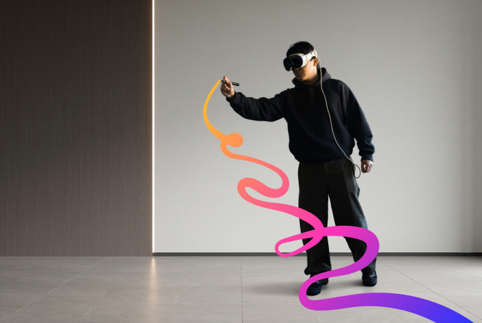 La nostra app Spatial Drawing integra la penna Logitech Muse